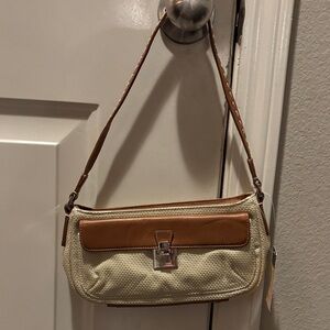 ANTONIO MELANI Tan and Cream Shoulder Bag